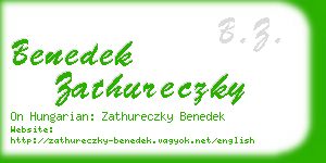 benedek zathureczky business card